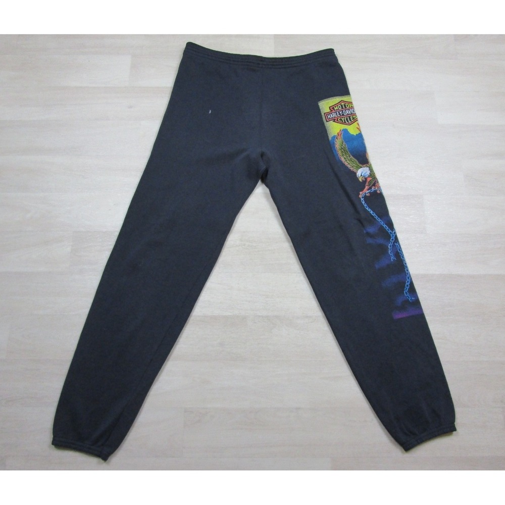 Vintage 90s Harley Davidson Sweatpants Men's (M) Biker Eagle Tultex 1991